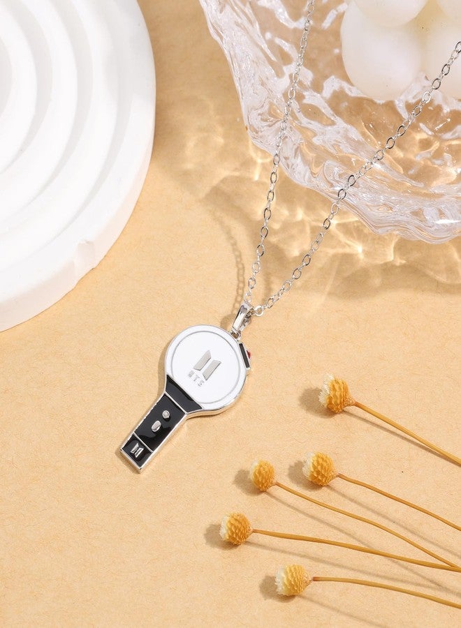 YANENG Army Lightstick Necklace Inspired Pendant 18K Gold Plated Jewelry Merch for Army Fans Gifts - Image 3